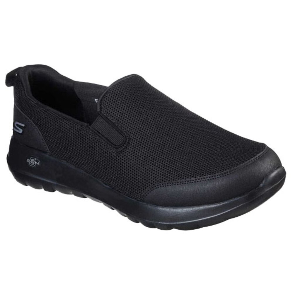 SKECHERS Men's Breathable Walking GOwalk Max Slip On, Black, Size 10 Medium